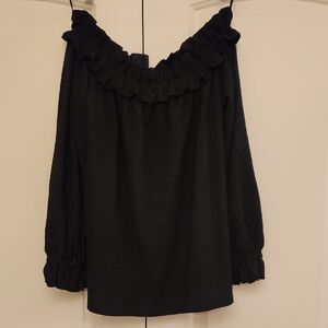 Michael Kors Black Textured Top